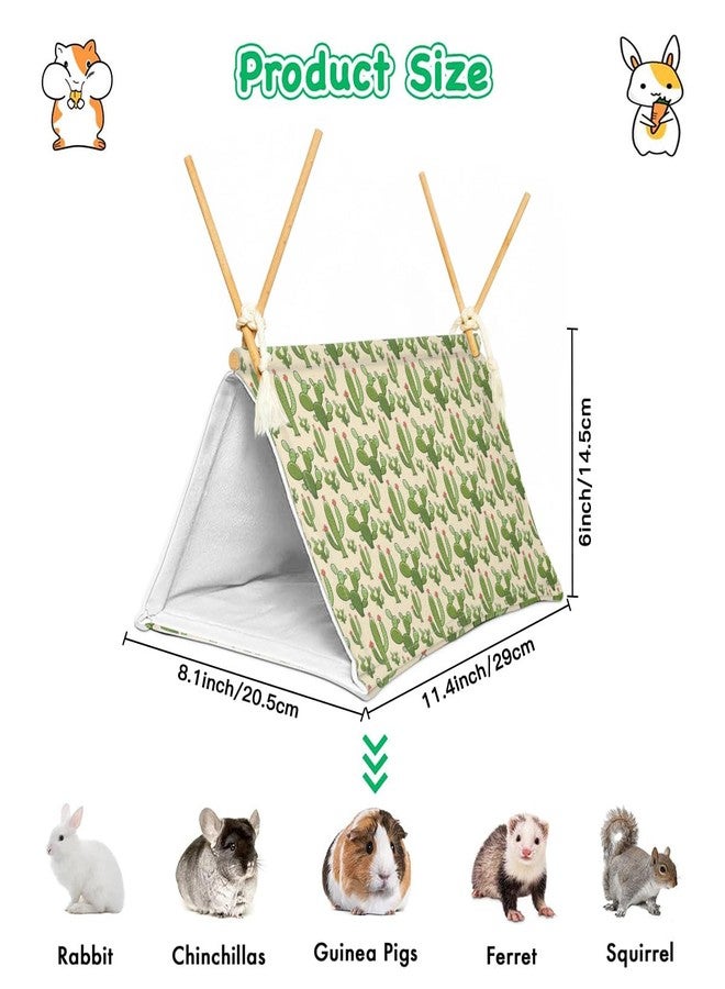 Aipush Bearded Dragon Reptile Sleeping Bed Tent Hide Tank Decor Accessories Habitat Shelter for Lizard Bearded Dragon Leopard Gecko (Cactus 1) - Image 4