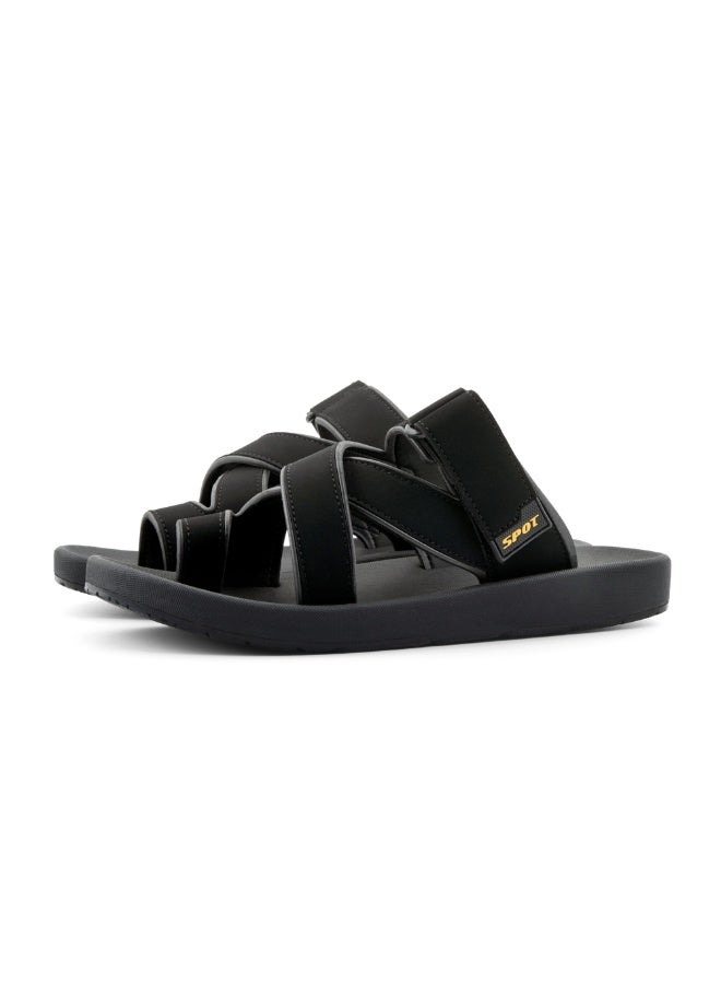 سبوت شبشب سبوت رجالي مظهر عربي أنيق شبشب رجالي مريح SS-7603 أسود - Image 2