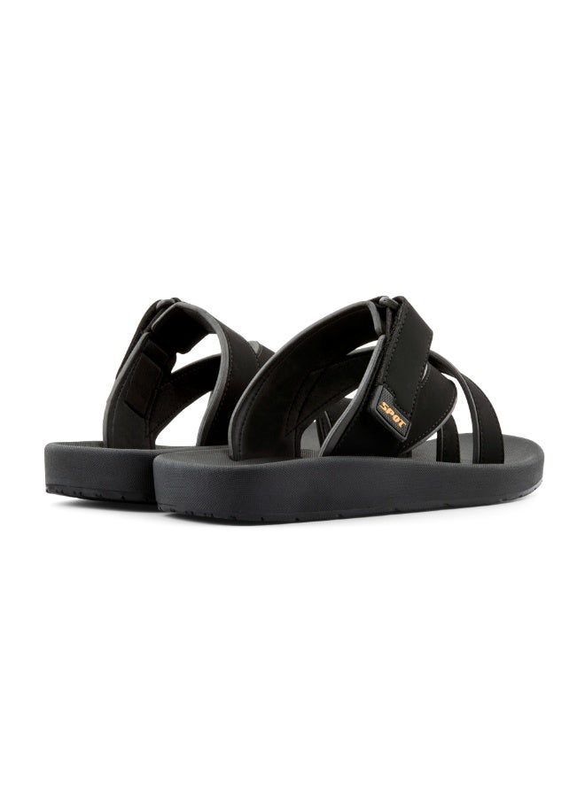 سبوت شبشب سبوت رجالي مظهر عربي أنيق شبشب رجالي مريح SS-7603 أسود - Image 3