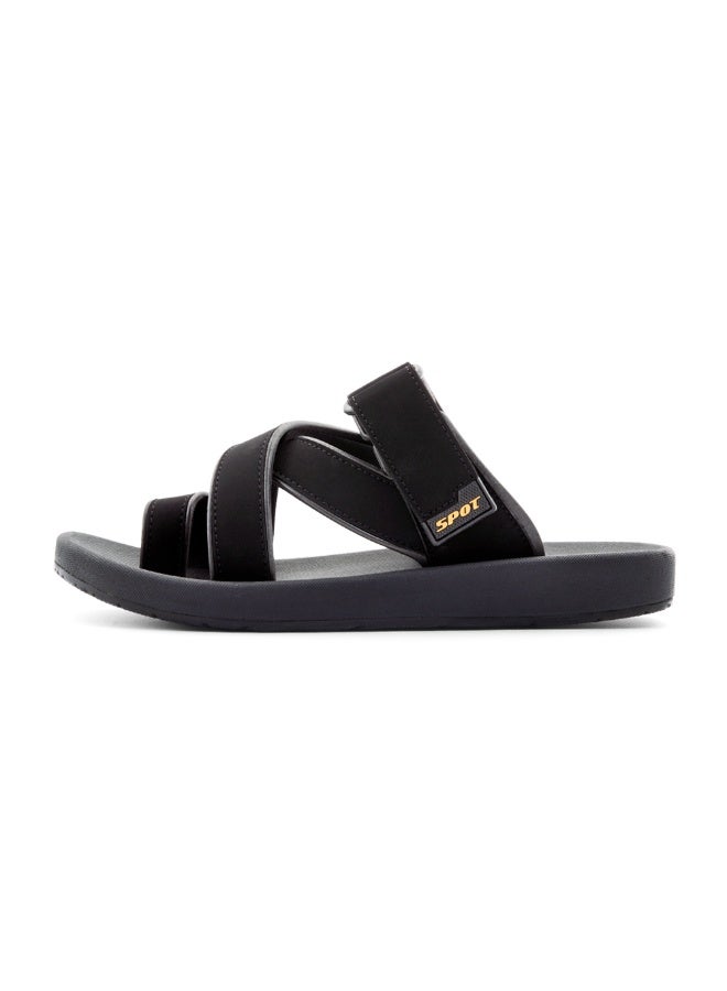 سبوت شبشب سبوت رجالي مظهر عربي أنيق شبشب رجالي مريح SS-7603 أسود - Image 4