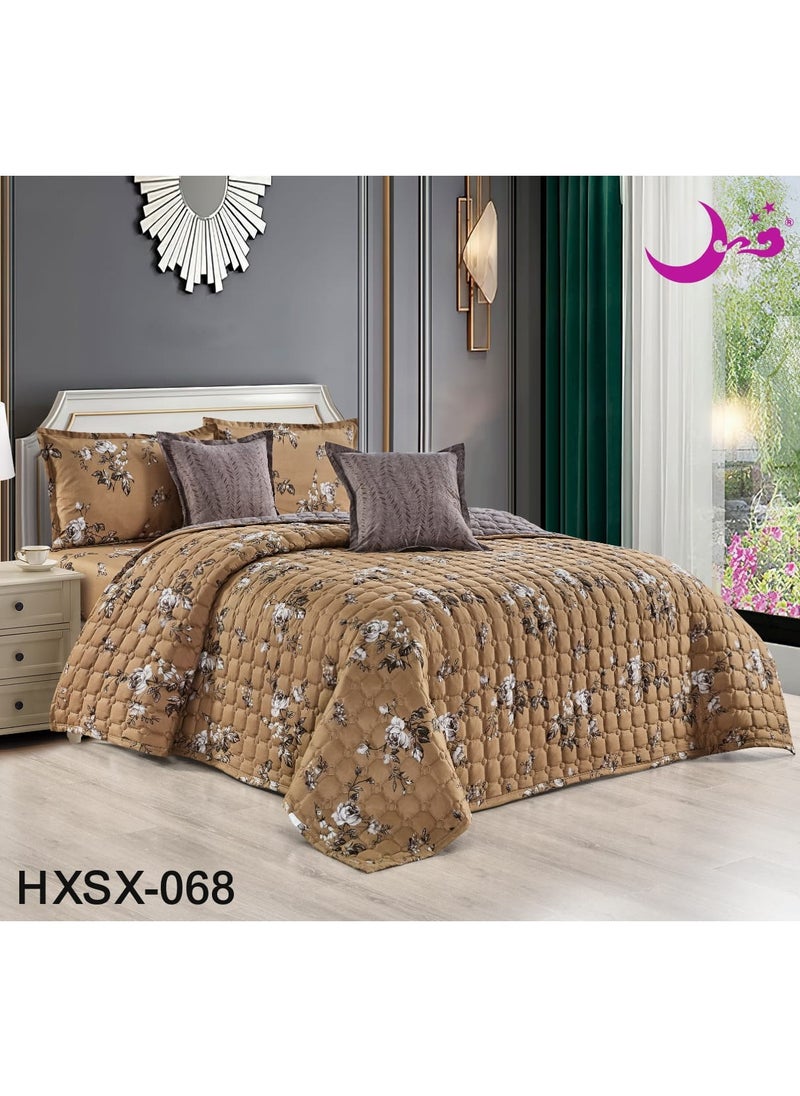 Moon Quilt set, one person, consisting of 4 pieces, polyester comforter, size 160 by 220 cm  - Image 1