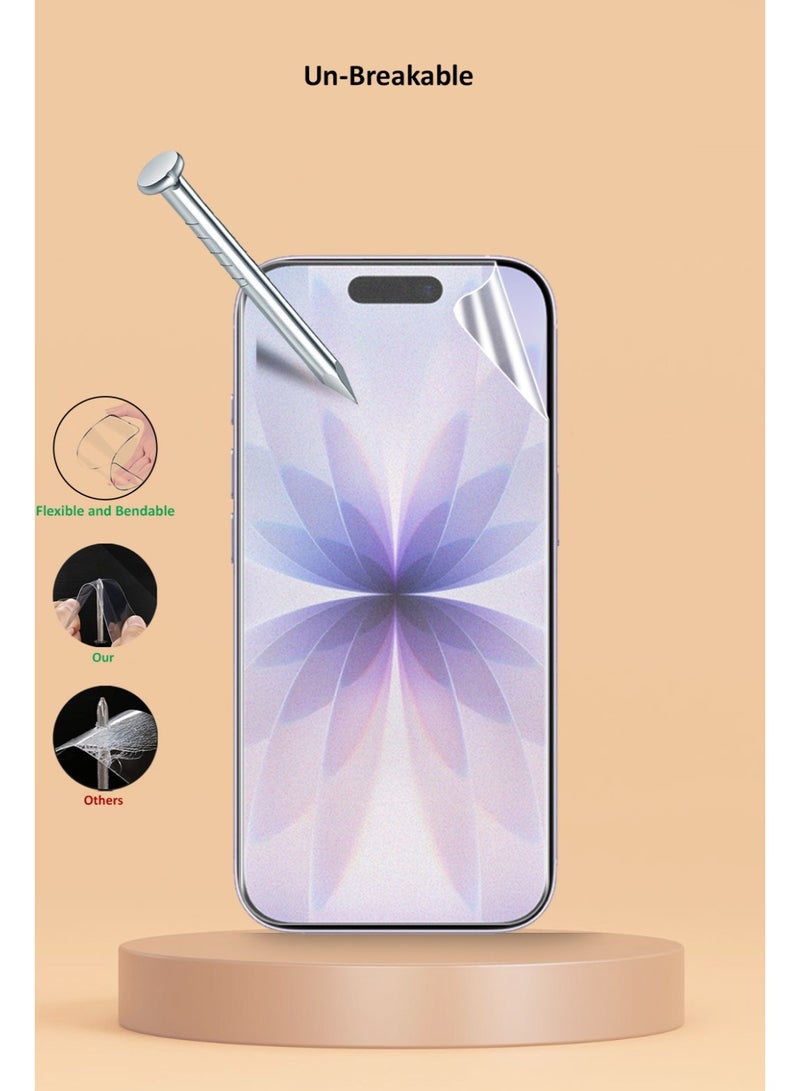 Techie iPhone 17 Screen Protector – Full HD Hydrogel Film, Explosion-Proof, Full Coverage, Anti-Scratch, Bubble-Free, Easy Installation (Hoco Series) - Image 2