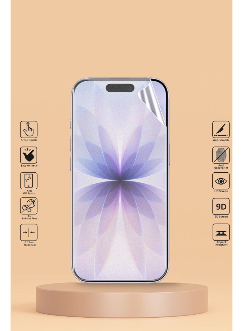 Techie iPhone 17 Screen Protector – Full HD Hydrogel Film, Explosion-Proof, Full Coverage, Anti-Scratch, Bubble-Free, Easy Installation (Hoco Series) - Image 5