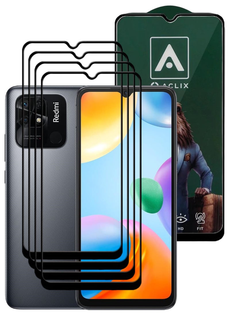ACLIX 4 Pieces Antistatic ESD Dustproof Premium Quality High Definition Tempered Glass Screen Protector Designed For Xiaomi Redmi 10C - Image 1