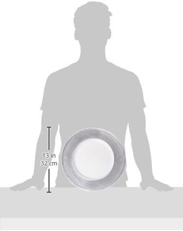 ChargeIt by Jay Charge It by Jay Leaf Charger Plate 13 Decorative Melamine Service Plate for Home Professional Dining Perfect for Upscale Events Dinner Parties Weddings Banquets Catering 1 Piece Silver - Image 3