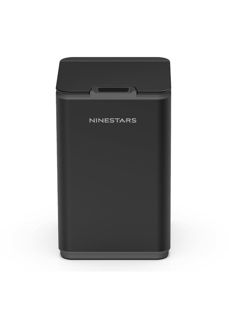 Ninestars Ninestars DZT1035 Touchless Stylish Motion Sensor Dustbin with Lid Automatic Plastic Trash Can for Outdoor Home Office Hotel Bathroom Kitchen 10 Litres Black  - Image 1