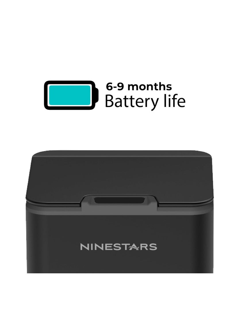 Ninestars Ninestars DZT1035 Touchless Stylish Motion Sensor Dustbin with Lid Automatic Plastic Trash Can for Outdoor Home Office Hotel Bathroom Kitchen 10 Litres Black  - Image 4