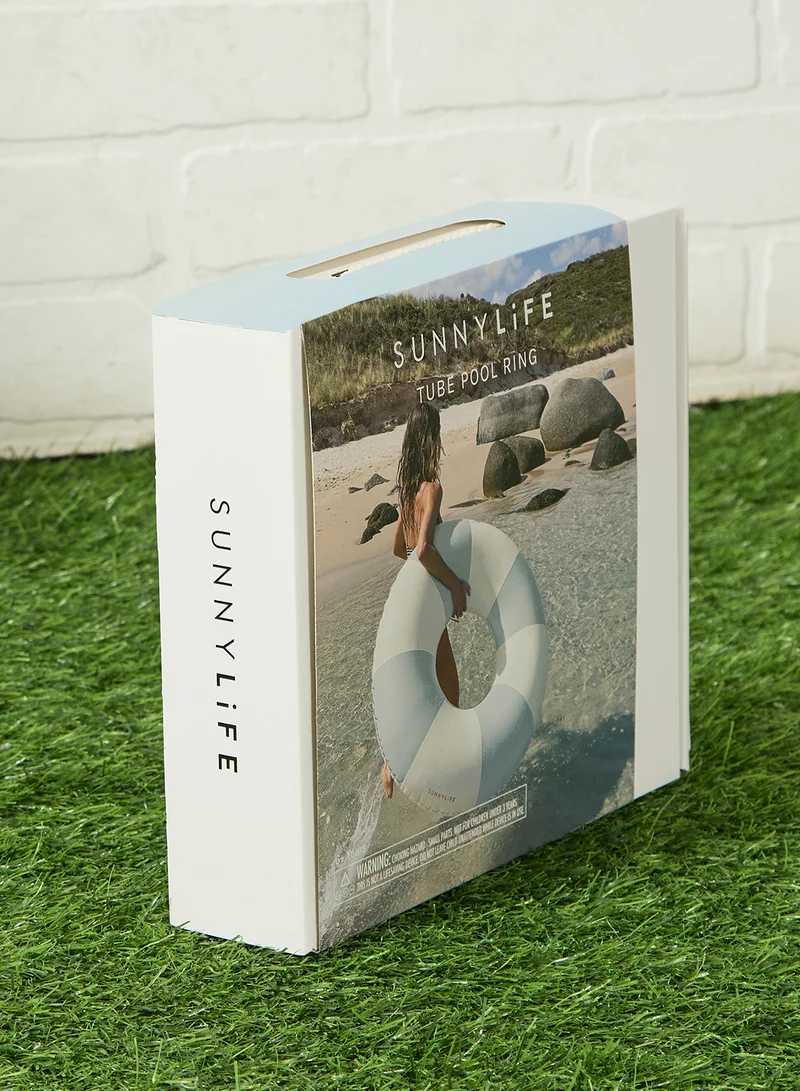 SUNNY LIFE Tube Pool Ring Lazy Days Duck Egg Blue