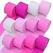 Captain Decor 12 Pink Streamers 984ft Pack of Pink Crepe Paper Rolls for Decorations Birthday Streamer Party Streamers for Bachelorette Decorations 18 inch x 82 ftRoll - Image 2