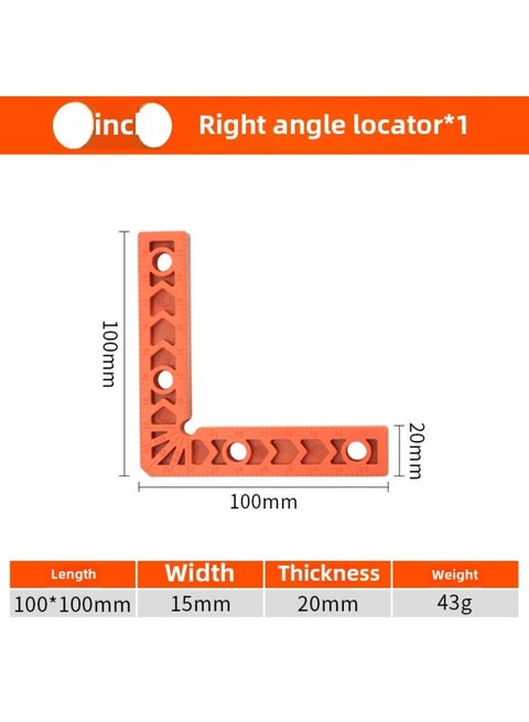 90-degree Right Angle Ruler Positioning Ruler Woodworking Stone Right Angle Ruler Auxiliary Locator L-shaped Plastic Right Angle Ruler Thickened-Model:4-inch Square Ruler (thickened, Hardened)