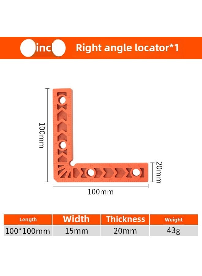 90-degree Right Angle Ruler Positioning Ruler Woodworking Stone Right Angle Ruler Auxiliary Locator L-shaped Plastic Right Angle Ruler Thickened-Model:4-inch Square Ruler (thickened, Hardened)