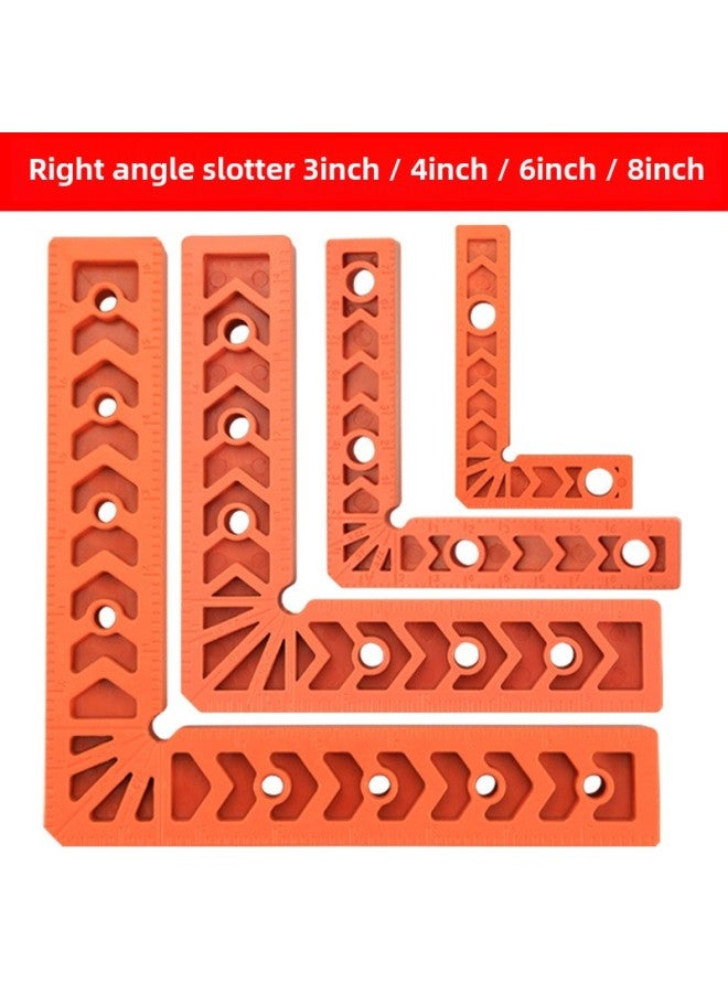 90-degree Right Angle Ruler Positioning Ruler Woodworking Stone Right Angle Ruler Auxiliary Locator L-shaped Plastic Right Angle Ruler Thickened-Model:4-inch Square Ruler (thickened, Hardened)