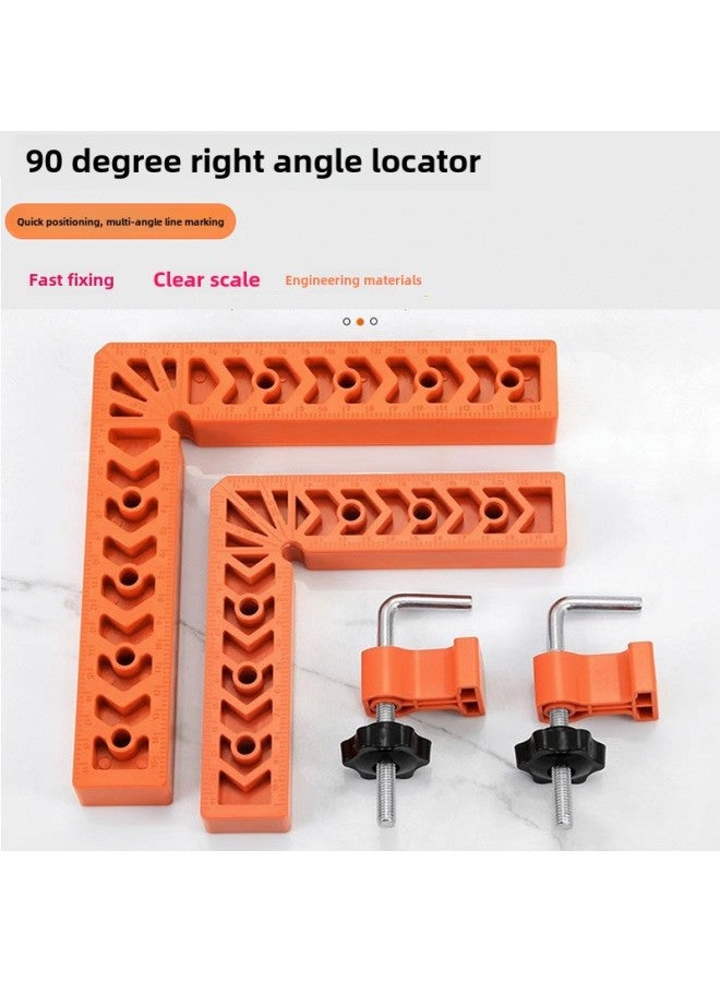 90-degree Right Angle Ruler Positioning Ruler Woodworking Stone Right Angle Ruler Auxiliary Locator L-shaped Plastic Right Angle Ruler Thickened-Model:4-inch Square Ruler (thickened, Hardened)
