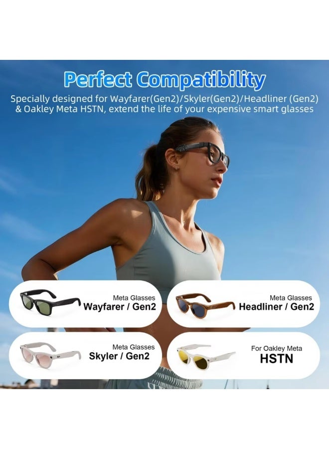 1Pair Eyeglass Ear Grip for Meta Wayfarer/Skyler/Headliner & Gen 2 Smart Glasses Accessories, Anti-Slip Silicone Elastic Eyeglasses Retainers Compatible with Meta Gen 2 Smart Sunglasses - Image 2