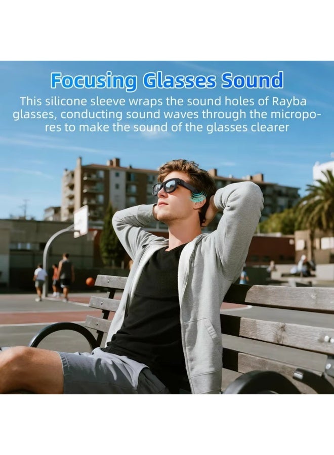 1Pair Eyeglass Ear Grip for Meta Wayfarer/Skyler/Headliner & Gen 2 Smart Glasses Accessories, Anti-Slip Silicone Elastic Eyeglasses Retainers Compatible with Meta Gen 2 Smart Sunglasses - Image 4