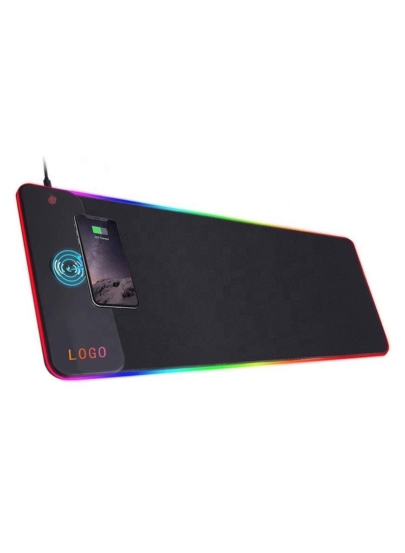 General Charger RGB Gaming Mouse Pad, Wireless Charger Large Extended Soft Mouse Pad, Keyboard Pad, 10W Wireless Charging  - Image 1