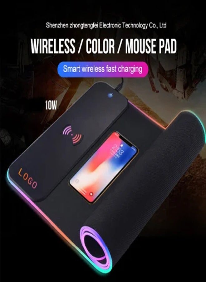 General Charger RGB Gaming Mouse Pad, Wireless Charger Large Extended Soft Mouse Pad, Keyboard Pad, 10W Wireless Charging  - Image 2