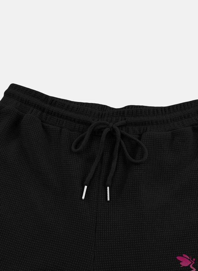 YUNIQEE Black Plain Casual Trouser