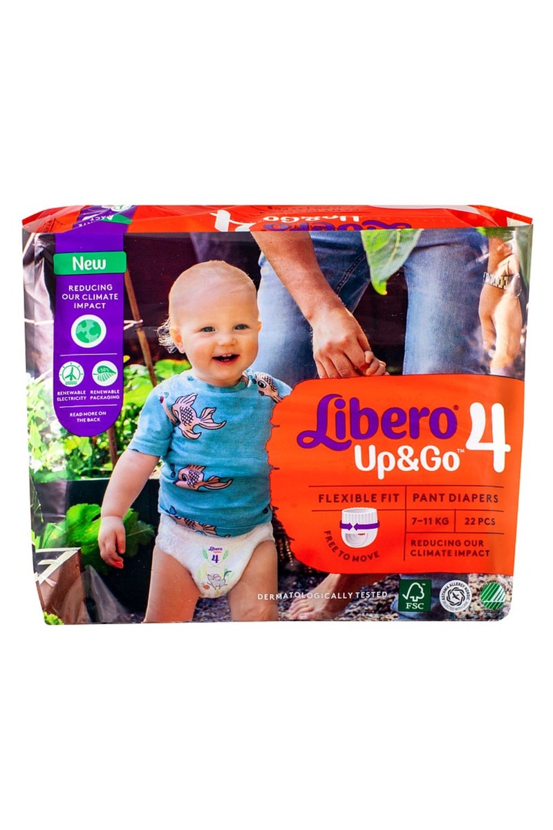 ليبرو حفاضات ليبيرو أب آند جو مقاس 4 (7-11 كجم) 22 وحدة - Image 1