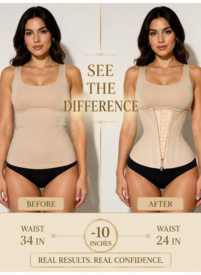 Super Model Double Mesh Waist Trainer for Hourglass Figure - Everyday Slimming & Body Contouring Shaper - Image 5