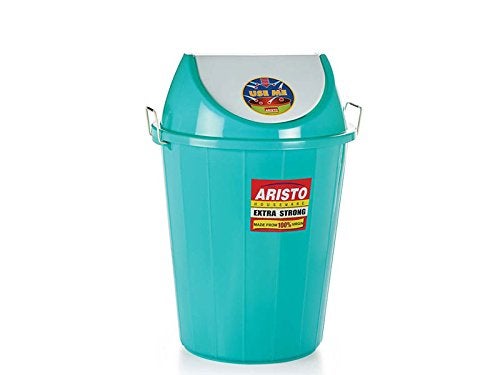 Aristo سلة مهملات بلاستيكية مع غطاء متأرجح ARISTO سعة 60 لتر (أخضر) - Image 1