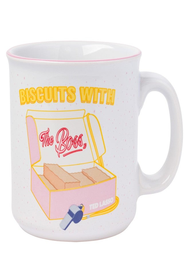 Silver Buffalo Ted Lasso Biscuits with the Boss Ceramic Camper Mug, 20 Ounces - Image 2