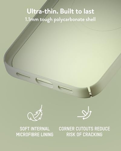 Mous for Google Pixel 10/10 Pro (2025) Case, Compatible with Qi2 MagSafe and Pixelsnap - Super Thin - Anti-Scratch Protective Phone Cover - Smokey Green - Image 4