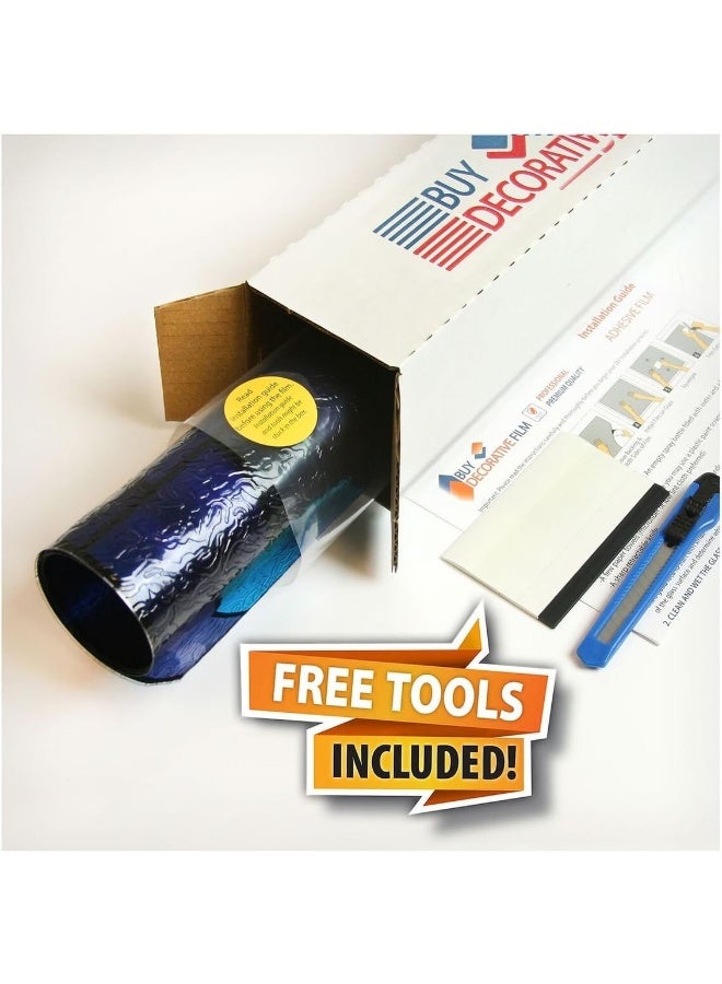 BDF Buydecorativefilm 3ABST2 Window Film Abstract Stained Glass (36" X 53" (2 Continuous Patterns)) - Image 4