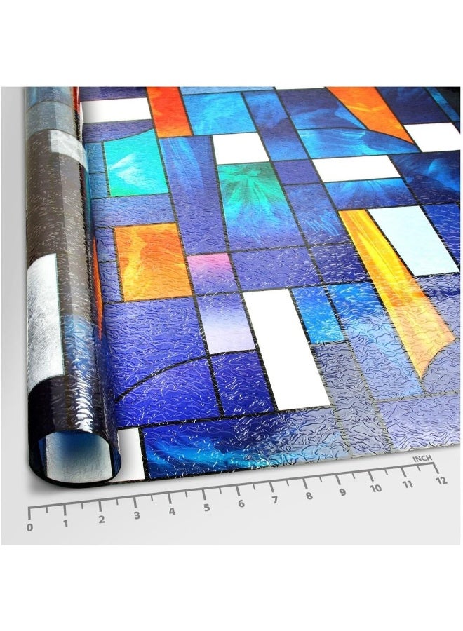 BDF Buydecorativefilm 3ABST2 Window Film Abstract Stained Glass (36" X 53" (2 Continuous Patterns)) - Image 5