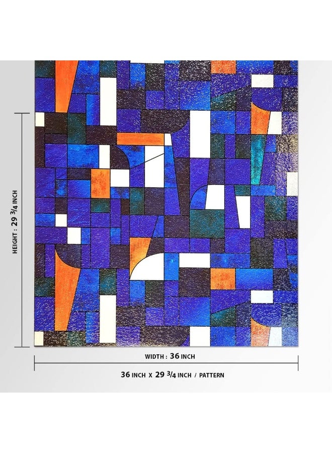 BDF Buydecorativefilm 3ABST2 Window Film Abstract Stained Glass (36" X 53" (2 Continuous Patterns)) - Image 3