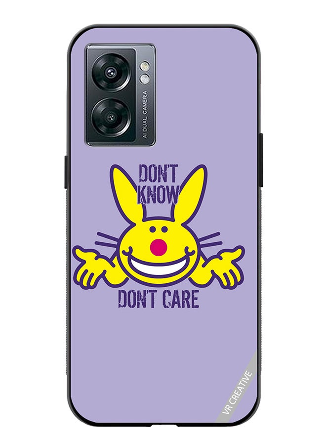 VR CREATIVE Protective Case Cover For Oppo A57 5G Don't Know Don't Care Design Multicolour  - Image 1