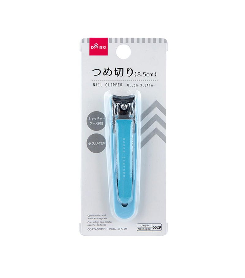 Stainless Steel Nail Clippers, Blue, 8.5 cm Precision Nail Cutter for Fingernails & Toenails, Durable Grooming Tool for Men & Women