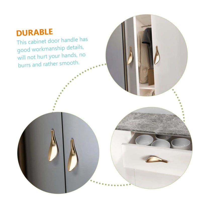 2Pcs Antique Bronze Leaf Cabinet Door Handles for Wardrobes and Drawers Easy to Install - Image 5