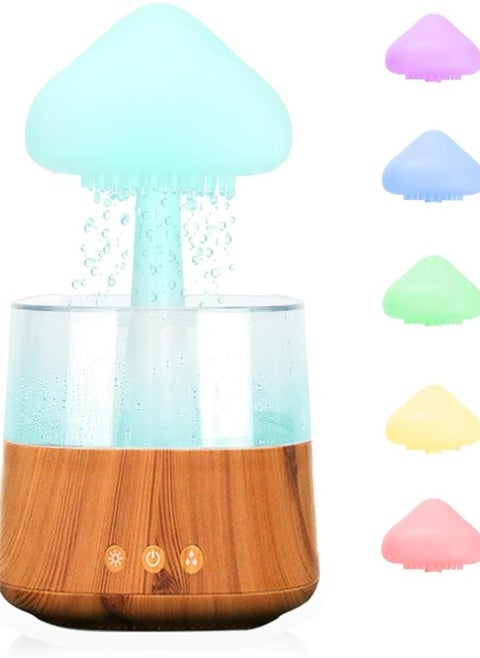 Oasisgalore Rain Cloud Humidifier Mushroom Essential Oil Diffuser with 7 Colors Light Aroma Diffuser for Office Home