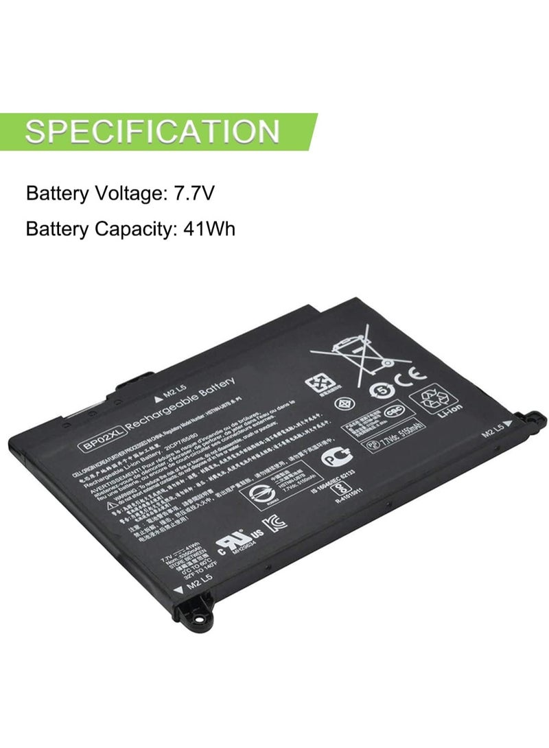 Laptop Battery Replacement BP02XL – 7.7V 41Wh – Compatible with HP 15 Series / 15-AU010WM / 849909-850 / HSTNN-LB7H  - Image 2