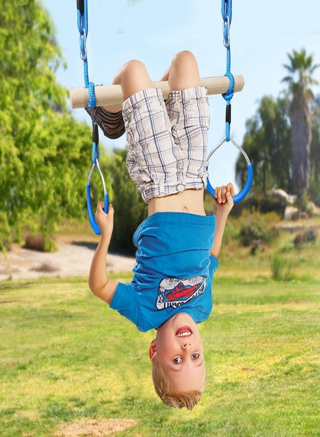 nets Tribe Trapeze Swing Bar with Gymnastic Rings Warrior Accessories for Obstacle Course Monkey Bars for Indoor Outdoor Garden，Backyard, Playground, Playroom - Image 2