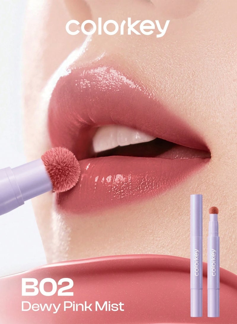 كولوركي ملمع شفاه Essence Lock Shine Cushion مرطب غير لزج أحمر شفاه سائل يدوم طويلاً لا يترك خطوطًا على الشفاه هدية للنساء والأمهات والزوجات للاستخدام اليومي والحفلات والسفر B02 - Image 3