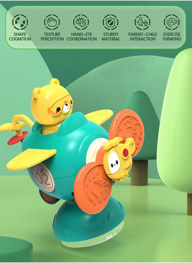 GROIC - Suction Cup Rotating Toys Baby Toys, Sensory Toys Bathing Toys, Spinning Top Toys Early Education Toys Dining Chair Toys Inertial Car Toys - Image 1