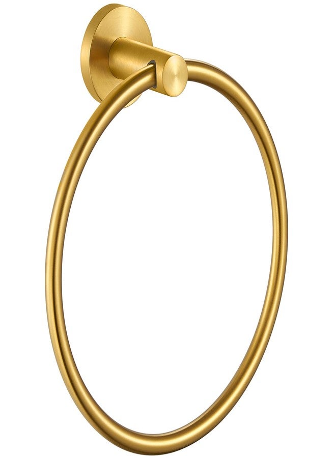 APLusee Towel Ring for Bathroom Wall, Brushed Gold Hand Towel Ring Holder, Heavy Duty SUS 304 Stainless Steel Modern Bathroom Accessories - Image 1