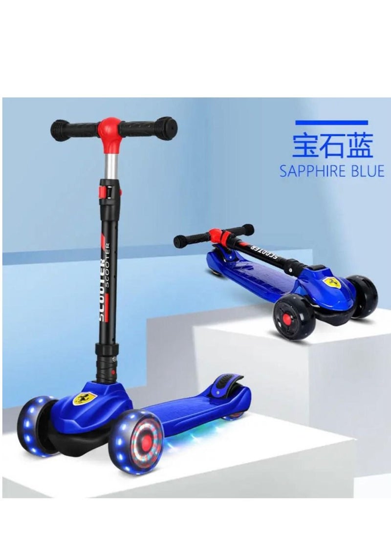 3 wheels Scooter with Adjustable Height Anti-Slip Surface Flashing Wheel Lights for Boys and Girls 3 to 12 Years Old  - Image 1