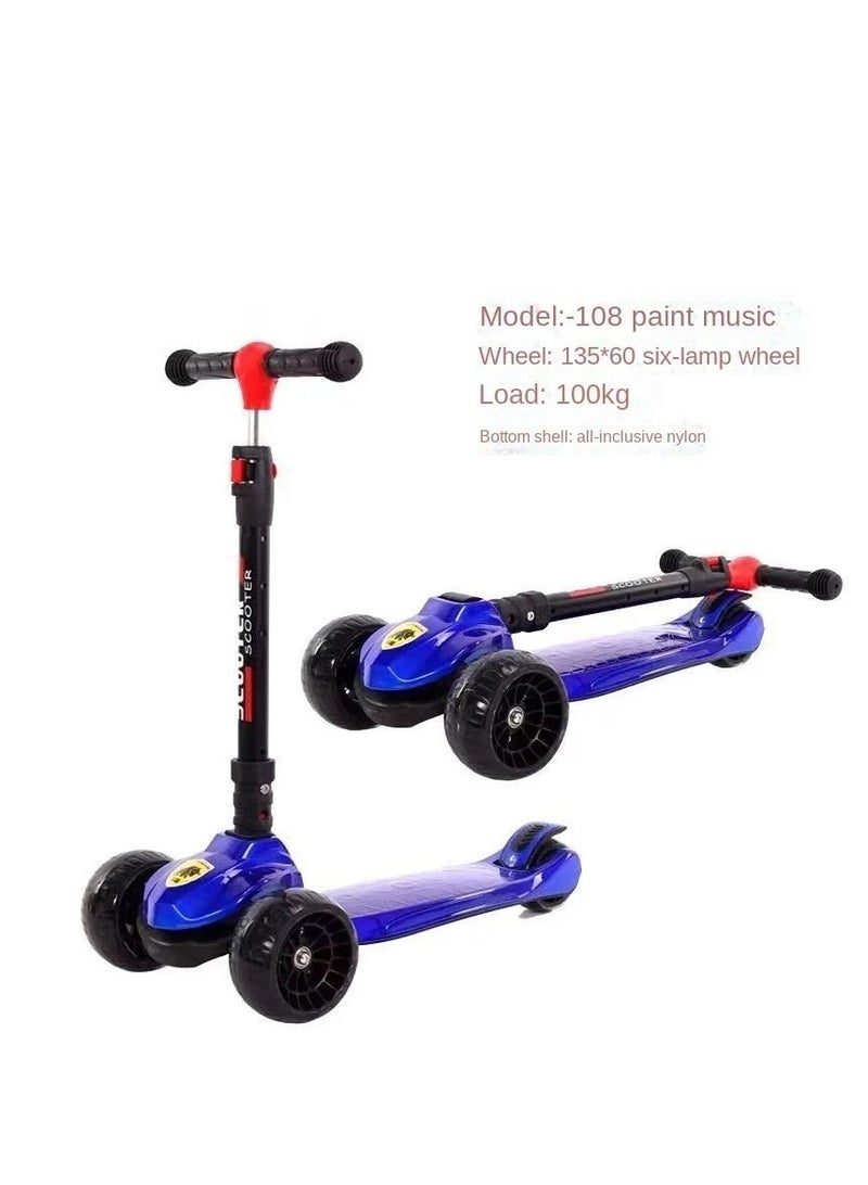 3 wheels Scooter with Adjustable Height Anti-Slip Surface Flashing Wheel Lights for Boys and Girls 3 to 12 Years Old  - Image 3