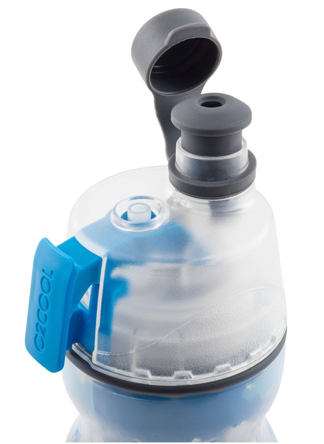 O2COOL Mist N Sip Misting Water Bottle 2-In-1 Mist And Sip Function With No Leak Pull Top Spout Flamingo  - Image 3