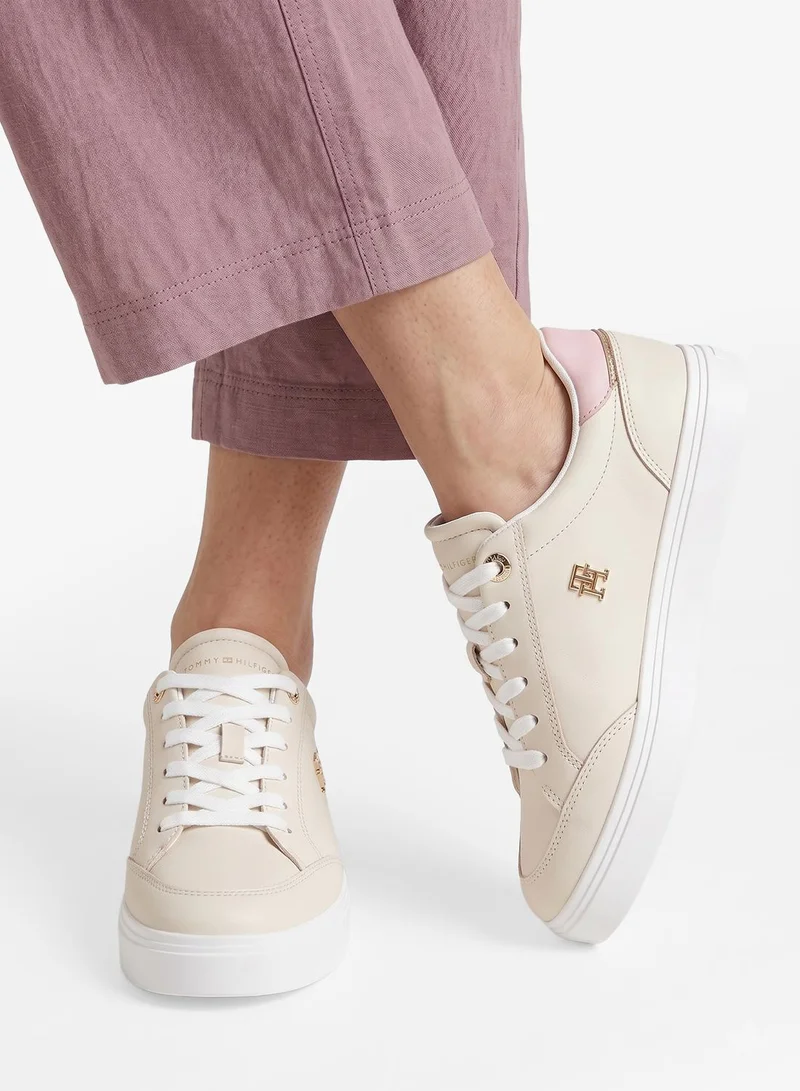 Leather TH Monogram Cupsole Trainers