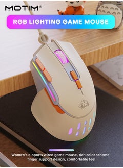 High Performance Wired Gaming Mouse USB Computer Mouse with RGB Backlit 12800 DPI Optical Sensor, Ergonomic Gamer Mouse with 9 Programmable Buttons Gaming Mice for Windows/PC/Mac/Laptop Gamer/Office