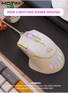 Motim High Performance Wired Gaming Mouse USB Computer Mouse with RGB Backlit 12800 DPI Optical Sensor, Ergonomic Gamer Mouse with 9 Programmable Buttons Gaming Mice for Windows/PC/Mac/Laptop Gamer/Office  - Image 3