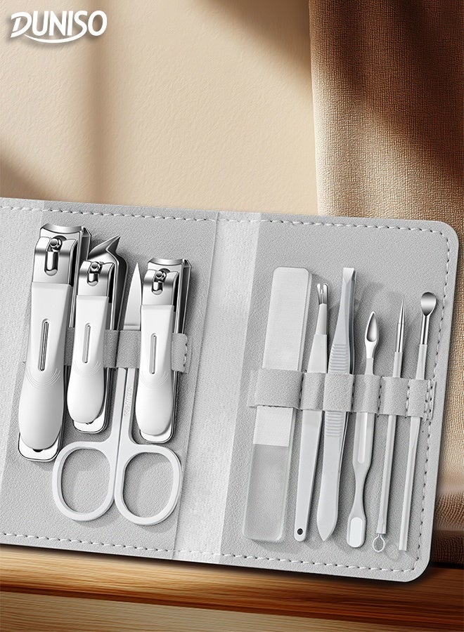 DUNISO 10 in 1 Professional Nail Clipper Set Stainless Steel Pedicure Kit Nail Care Kit with Portable Storage Bag Nail Care Tools Grooming Manicure Kit for Home Workplace Outdoor Travel - Image 1