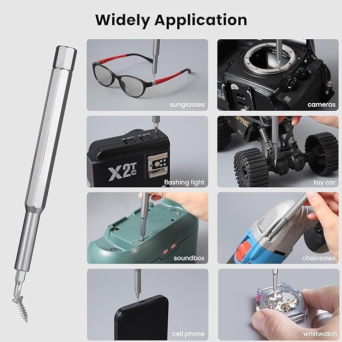Scaroal 24 In 1 Precision Screwdriver Set Magnetic Sturdy Compact Kit for Fixing Electronics Laptops Mobile Phones PC EyeGlasses Household Repair Multipurpose Hand Tool Kit - Image 4