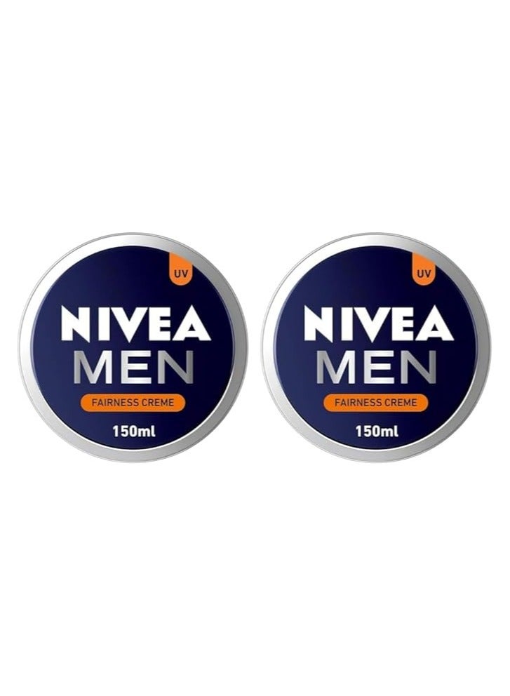 نيفيا كريم نيفيا للرجال للوجه والجسم واليدين، لتفتيح لون البشرة وتوحيده، عبوة 150 مل (عبوة من قطعتين)