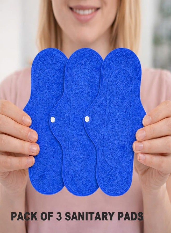 RB POINT Reusable Cloth Period Pads Washable Napkin for Heavy Flow Leak-proof Overnight Protects, Large Sanitary Pads Set with Wings (PACK OF 5) - Image 5