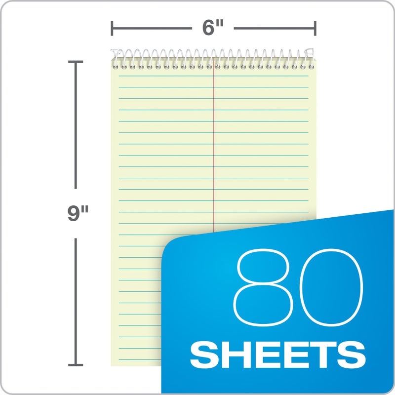 Tops Steno Books, 6" x 9", Gregg Rule, Green Tint Paper, 80 Sheets, 12 Pack (8021) - Image 2